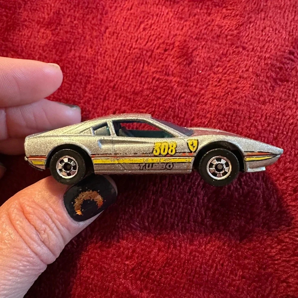 Hot Wheels Racebait 308 Ferrari Silver Turbo Vintage 1982 Mattel Diecast Car